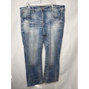 Salvage Buckle Jeans Men 40R Mayhem Straight Stretch Light Wash Grunge Y2K 44x28